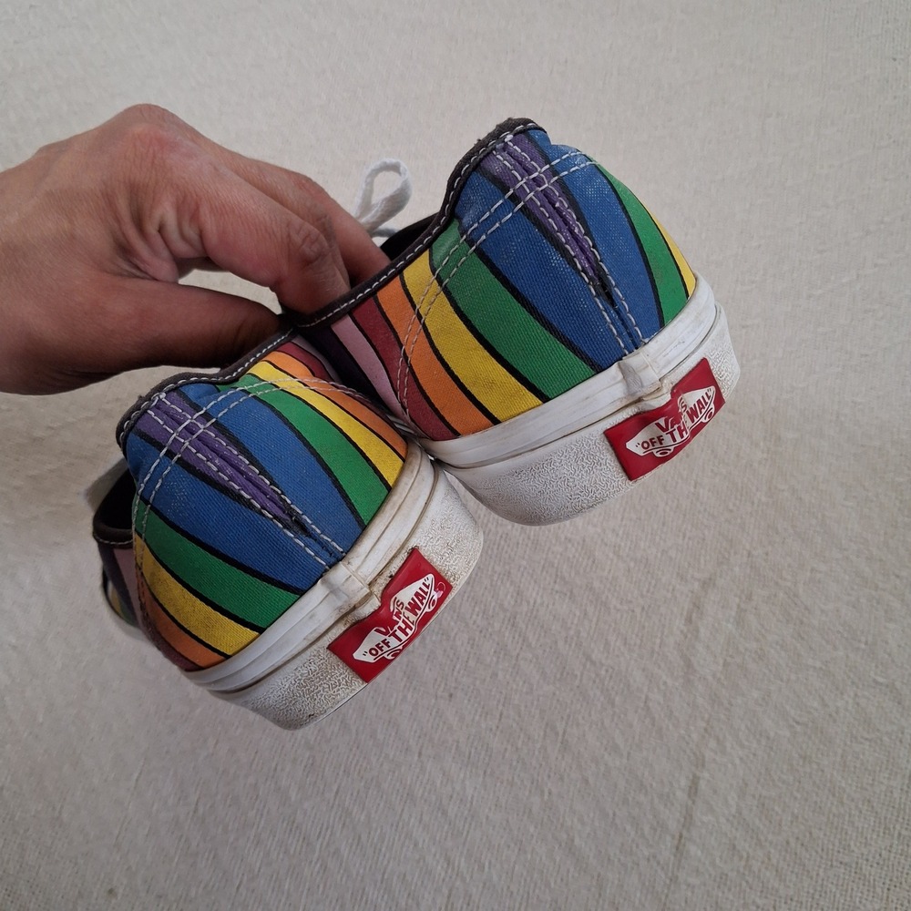 vans refract rainbow sneakers kidcore indie pop retro pride size 10.5 - Picture 5 of 9